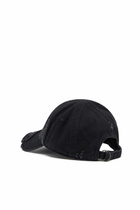 Diesel Cotton twill cap with distressed details - Caps Mens in Black