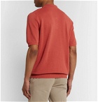 Altea - Textured Linen and Cotton-Blend Polo Shirt - Red