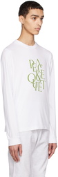 Museum of Peace & Quiet White Serif Long Sleeve T-Shirt