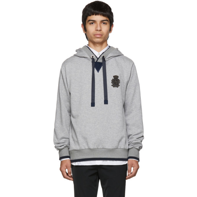 Photo: Dolce and Gabbana Grey Cashmere Plain Hoodie