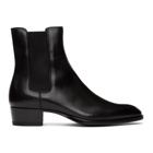 Saint Laurent Black Wyatt Chelsea Boots