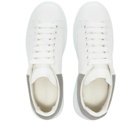 Alexander McQueen Men's Heel Tab Wedge Sole Sneakers in White/Iron