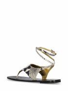 PARIS TEXAS 5mm Amalfi Python Print Flat Sandals