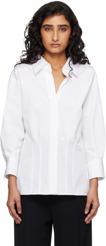Photo: Givenchy White Slashed Poplin Shirt