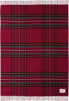 Tekla Red Fringed Blanket
