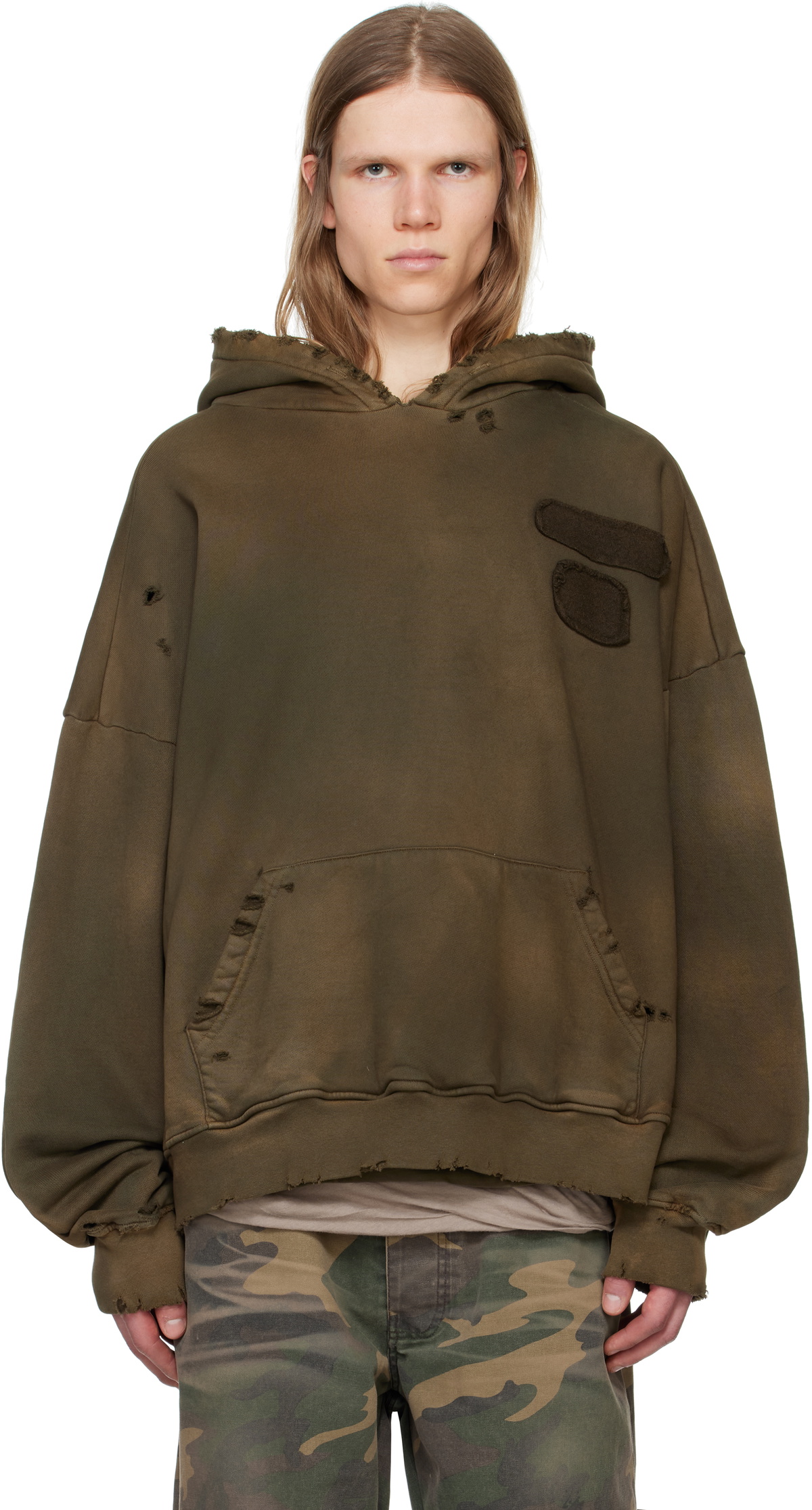 Alexander Digenova Gray Scrap Logo Hoodie Alexander Digenova