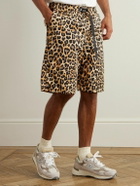 KAPITAL - Easy Wide-Leg Belted Leopard-Print Cotton-Twill Shorts - Brown
