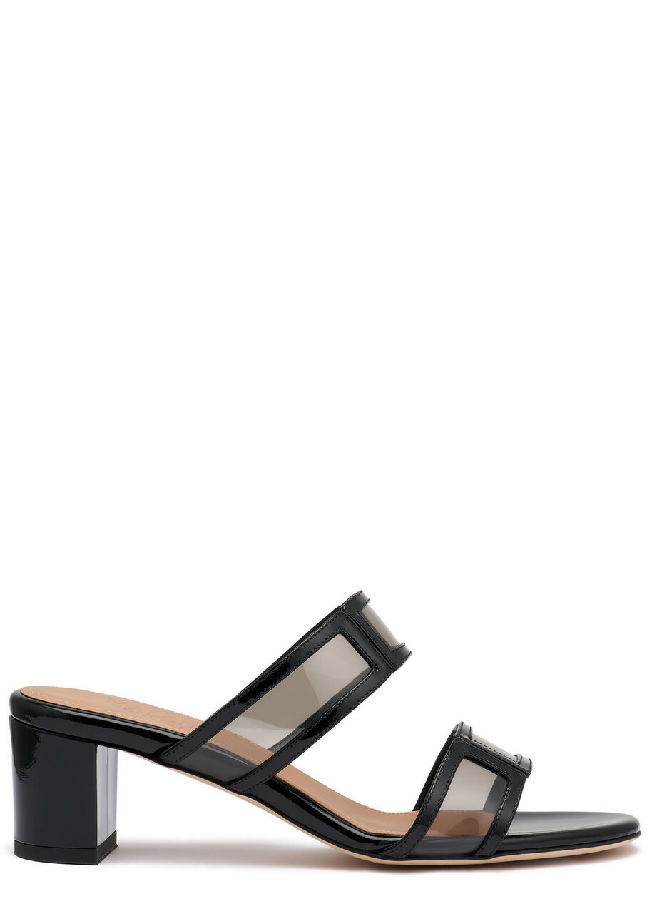 Malone Souliers Loulou 45 Patent Leather Sandals Black
