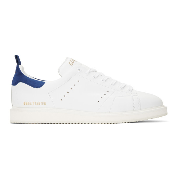 Photo: Golden Goose White and Blue Starter Sneakers