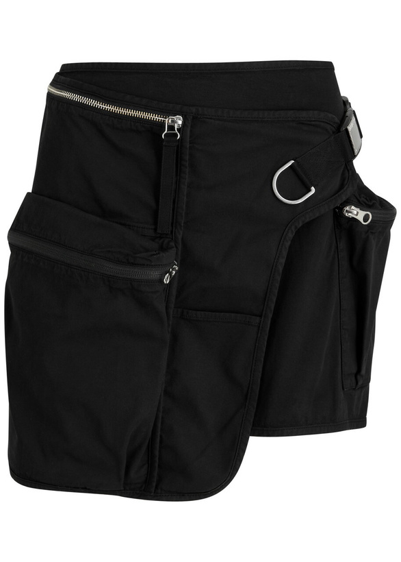 Photo: Helmut Lang Field Stretch-cotton Mini Skirt Black