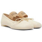 MM6 Maison Margiela Off-White Anatomic Numeric Ballerina Flats