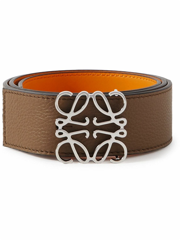 Photo: Loewe - 4cm Anagram Reversible Leather Belt - Brown