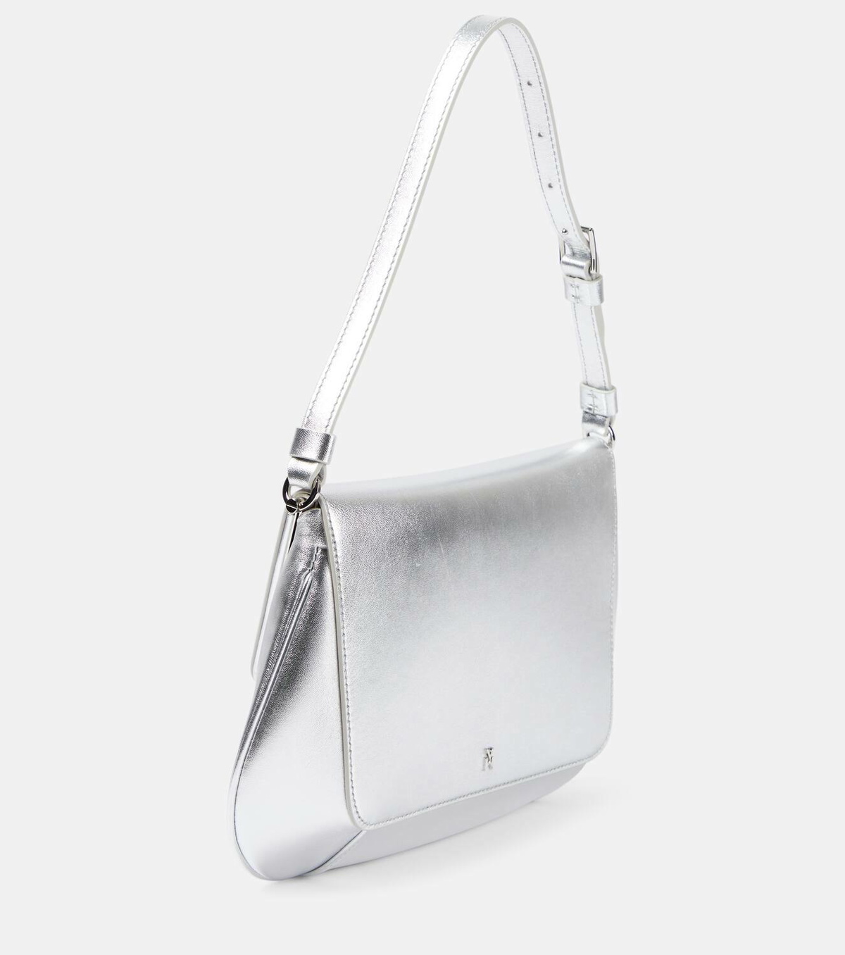 Amina Muaddi Ami leather shoulder bag