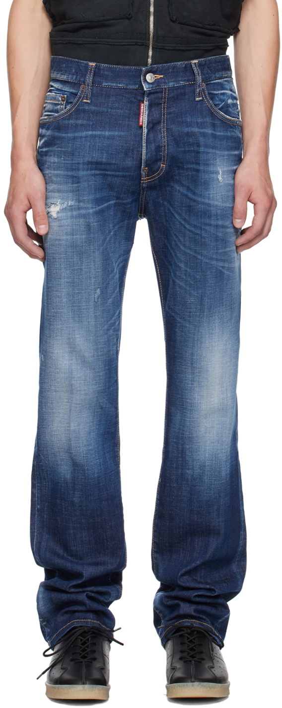 Dsquared2 Blue Roadie Jeans Dsquared2 Dsquared2 Blue Roadie Jeans Dsquared2