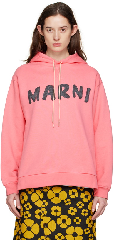 Photo: Marni Pink Printed Hoodie