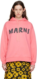 Marni Pink Printed Hoodie