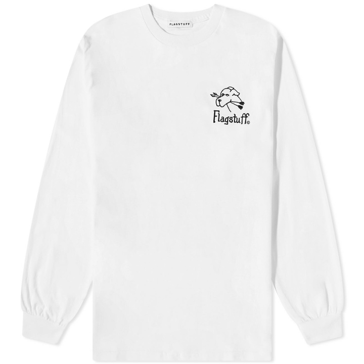 Photo: Flagstuff Men's Long Sleeve Collapse T-Shirt in White