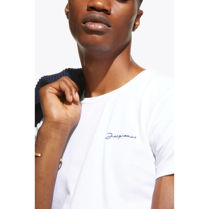 Jacquemus SSENSE Exclusive White Le T-Shirt Brode T-Shirt Jacquemus