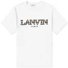 Lanvin Men's Curb Embroidered T-Shirt in Optic White