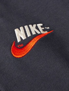 Nike - Sportswear Logo-Embroidered Cotton-Jersey Half-Zip Hoodie - Black