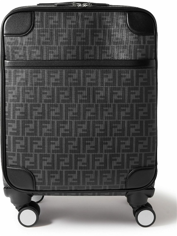 Photo: Fendi - Leather-Trimmed Logo-Jacquard Canvas Suitcase