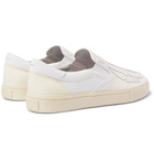 AMIRI - Skel Toe Leather-Appliquéd Corduroy and Canvas Slip-On Sneakers - Neutrals