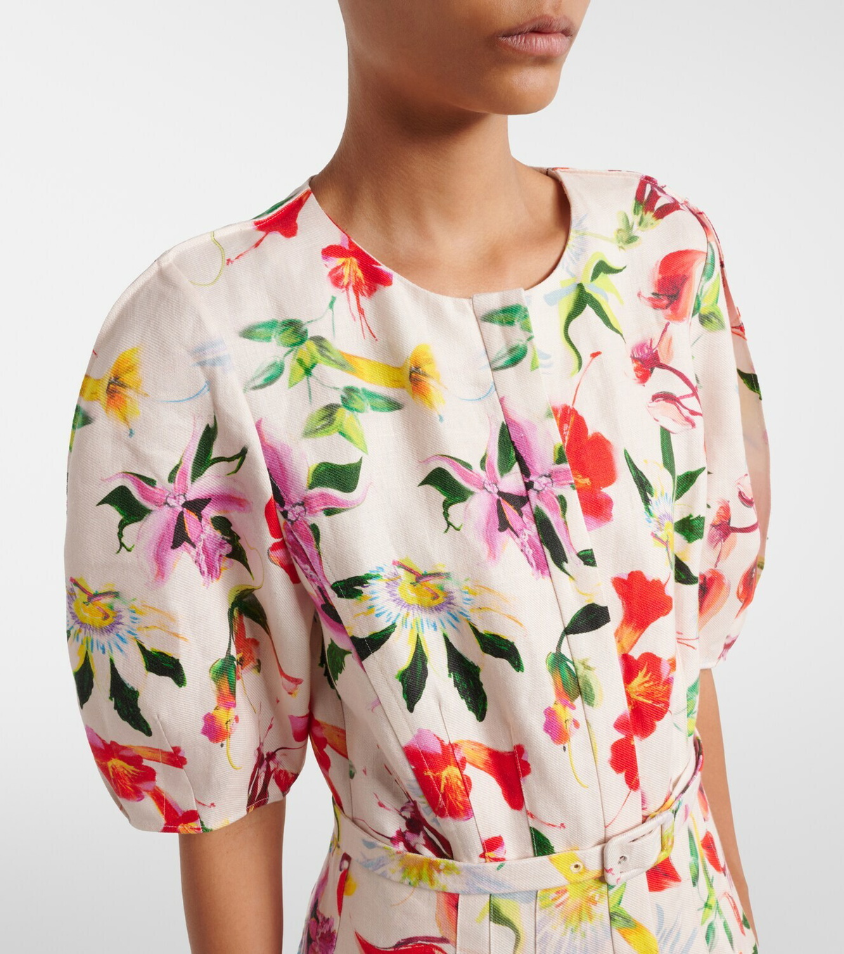 Gabriela Hearst Ignis floral linen midi dress