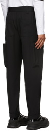 Alexander McQueen Black Twill Cargo Pants