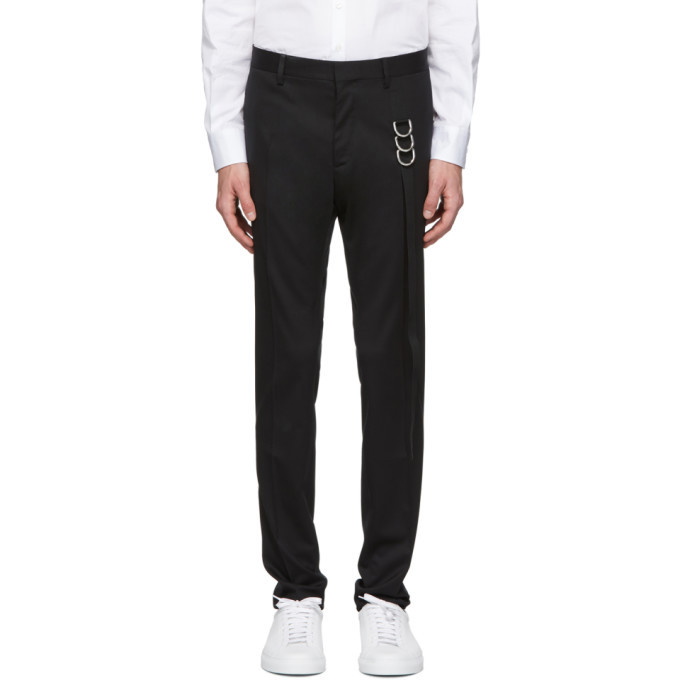 Photo: Dsquared2 Black Side Tape Ring Cool Guy Trousers