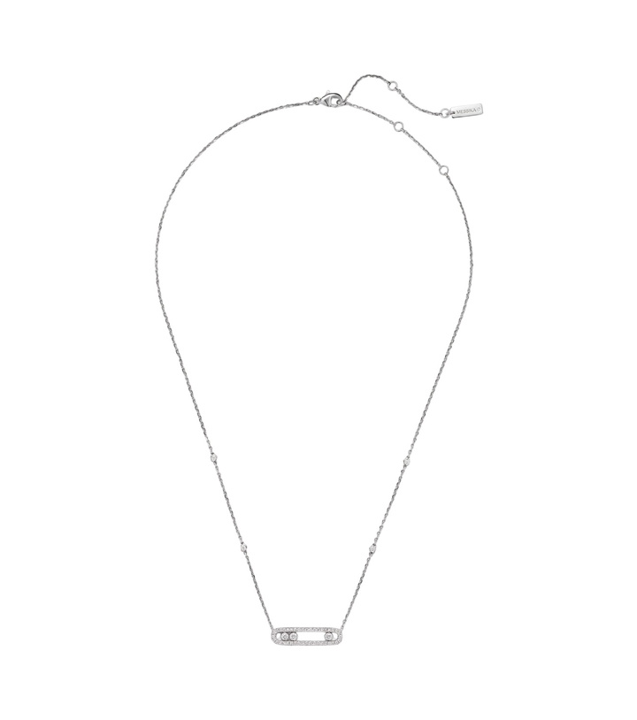 Photo: Messika Baby Move 18kt white gold necklace with diamonds
