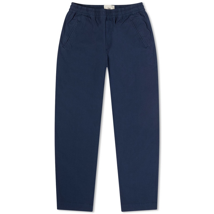 Photo: Folk Men's Ripstop Drawcord Assembly Pant in Soft Navy Ripstop