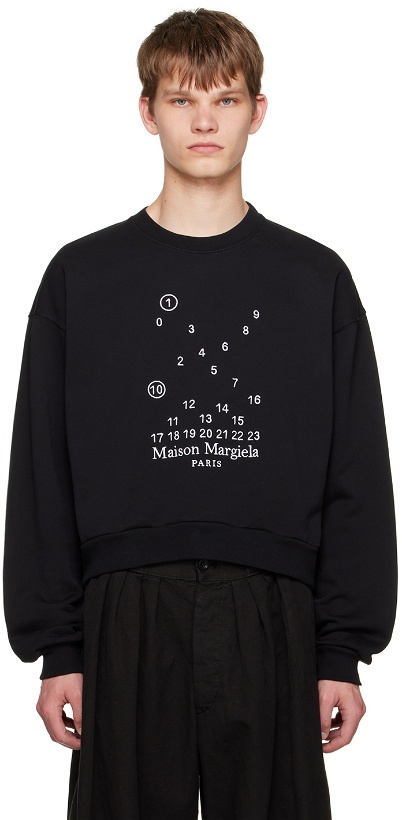 Photo: Maison Margiela Black Embroidered Sweatshirt