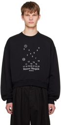 Maison Margiela Black Embroidered Sweatshirt