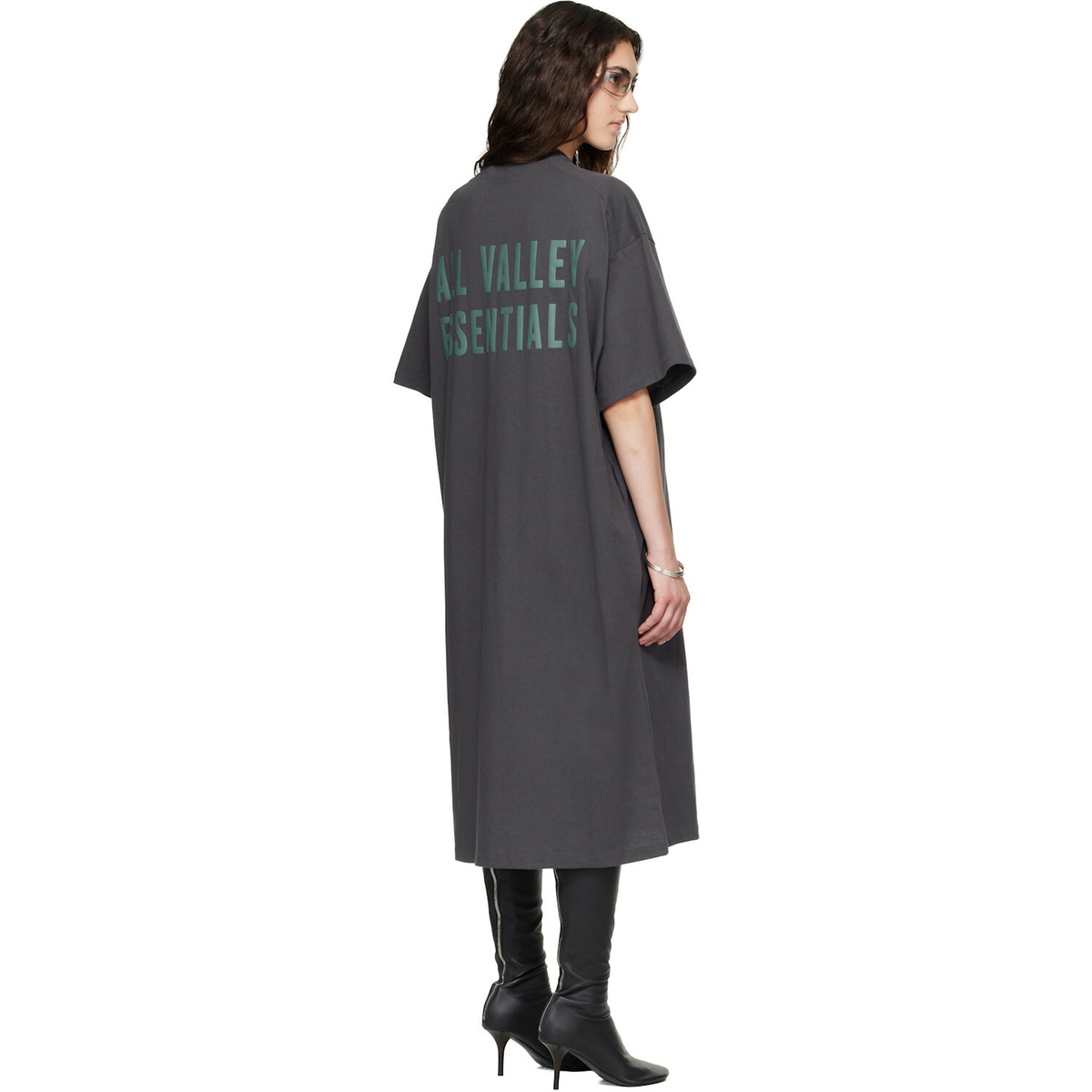 Fear of God ESSENTIALS Gray Long T-shirt Midi Dress