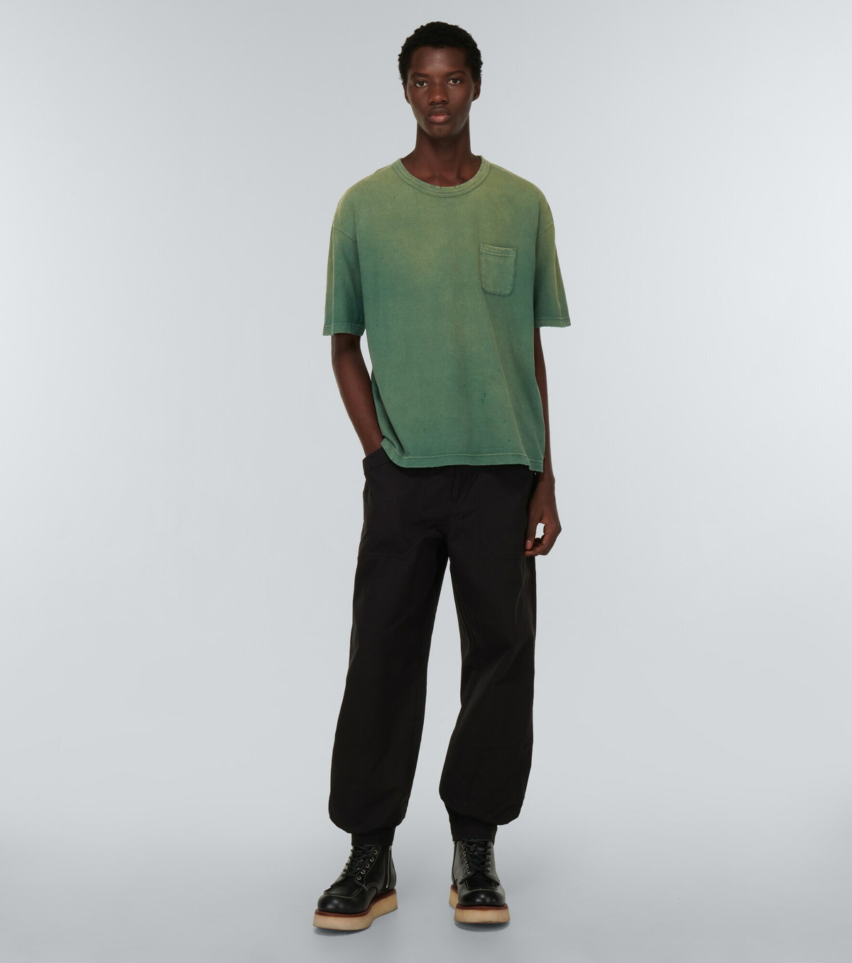 Tシャツ・カットソー VISVIM Olive green cotton Amplus t-shirt Visvim - Amplus cotton T-shirt Visvim