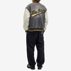 Patta Men's Homerun Denim Varsity Jacket in Black