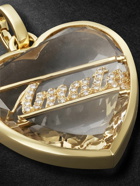 Foundrae - Amate Gold, Quartz and Diamond Pendant