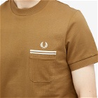 Fred Perry Men's Loopback Jersey T-Shirt in Shaded Stone