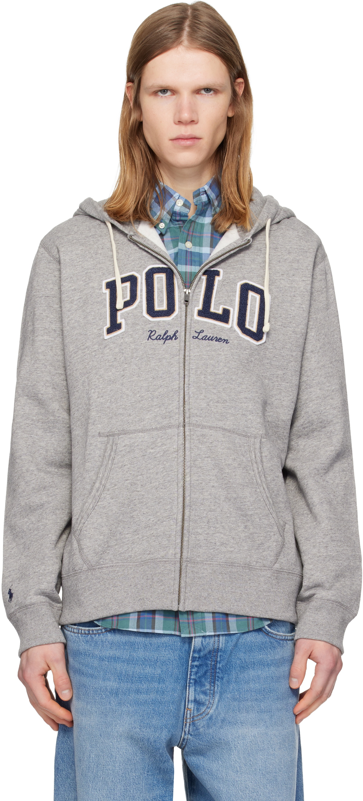 Polo Ralph Lauren Gray Logo Fleece Full-Zip Hoodie Polo Ralph Lauren