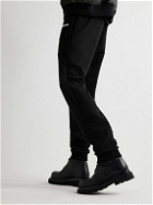 Burberry - Tapered Logo-Print Cotton-Jersey Sweatpants - Black