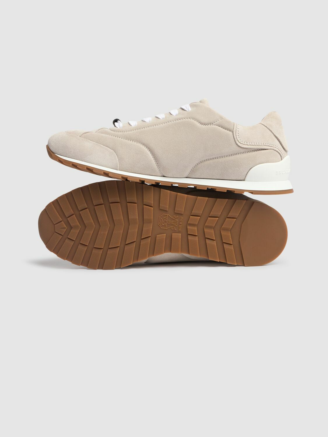 Brunello Cucinelli - Panama Off White & Tan Sneaker
