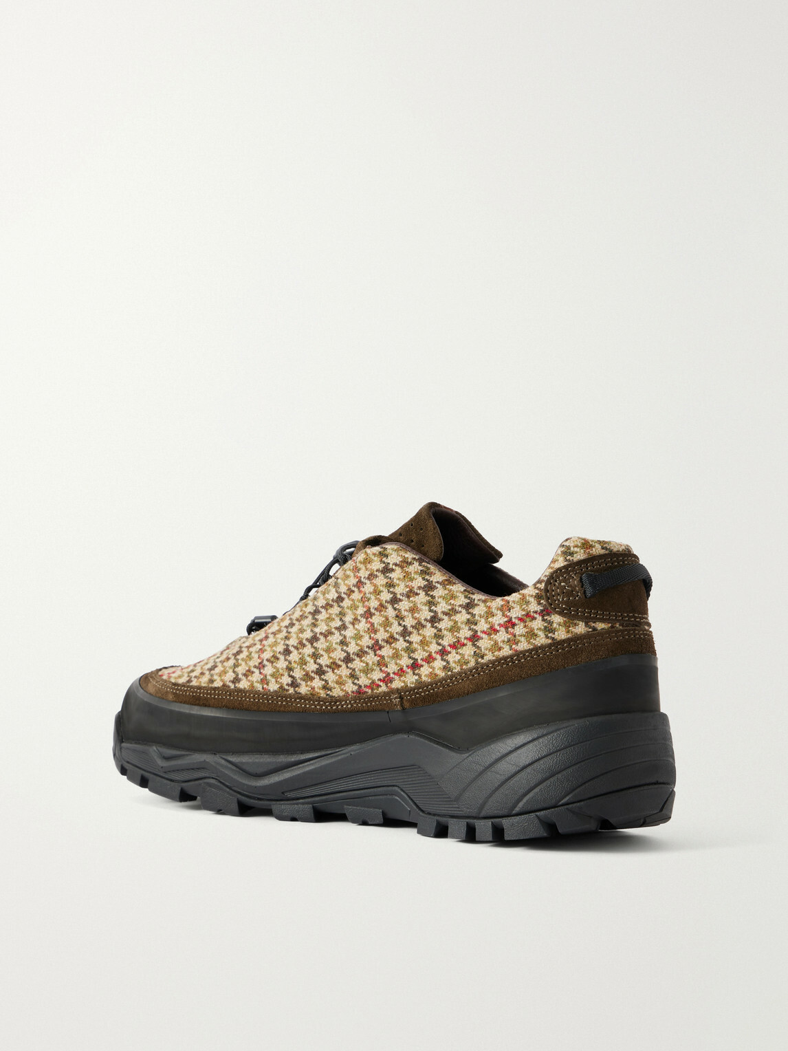 Diemme - Rayon Vert Grappa Hiker Suede-Trimmed Houndstooth Tweed Sneakers - Multi
