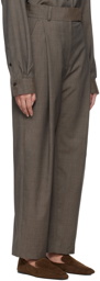 Totême Brown Deep Pleat Trousers