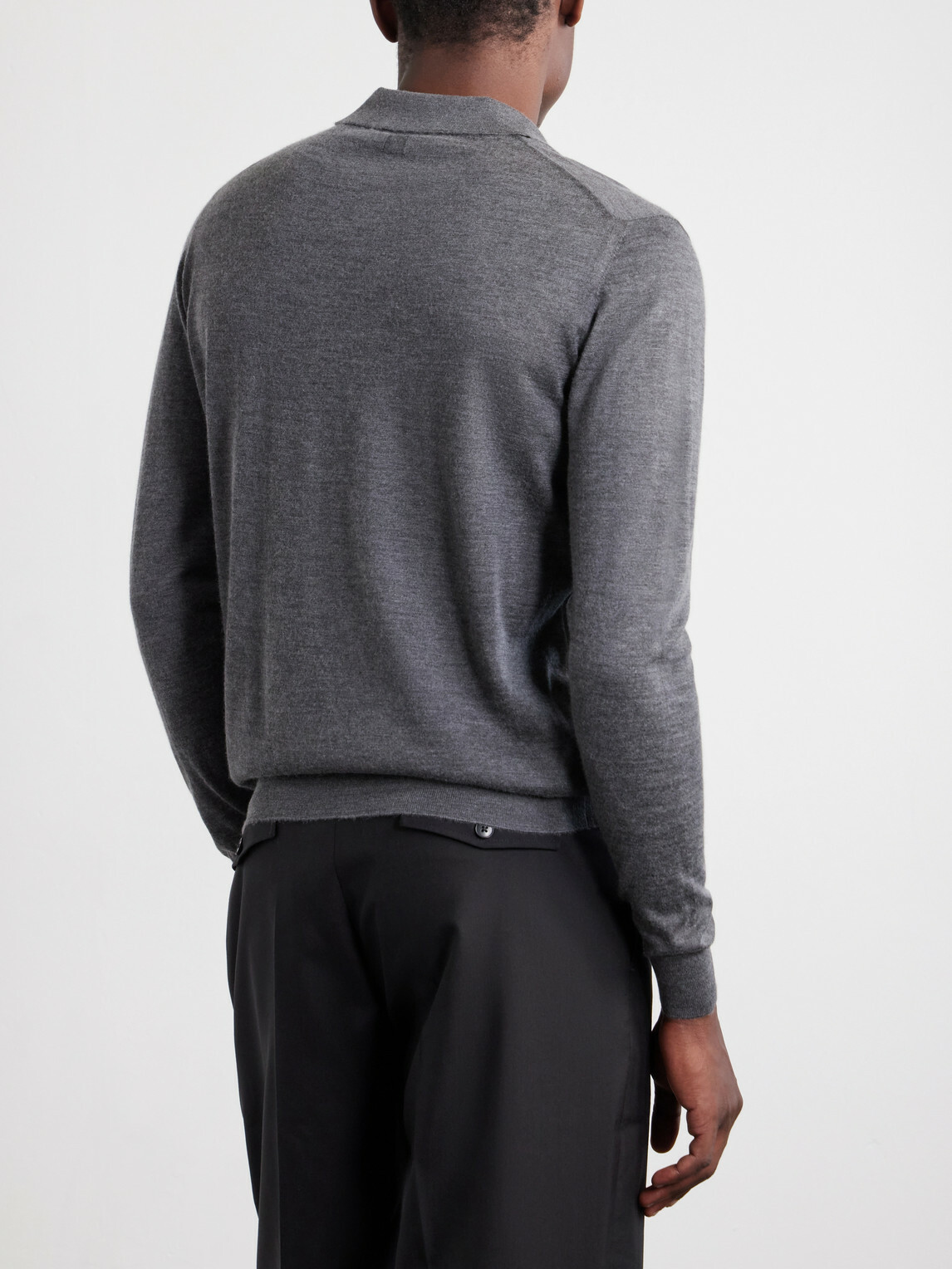 FEDELI - Sportman Cashmere and Silk-Blend Polo Shirt - Gray