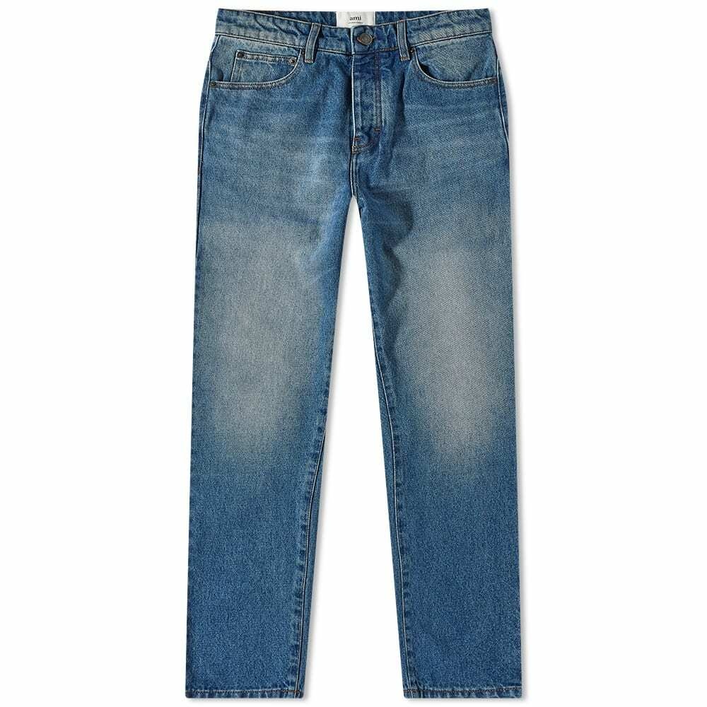 AMI Men's Tapered Fit Jean in Blue AMI