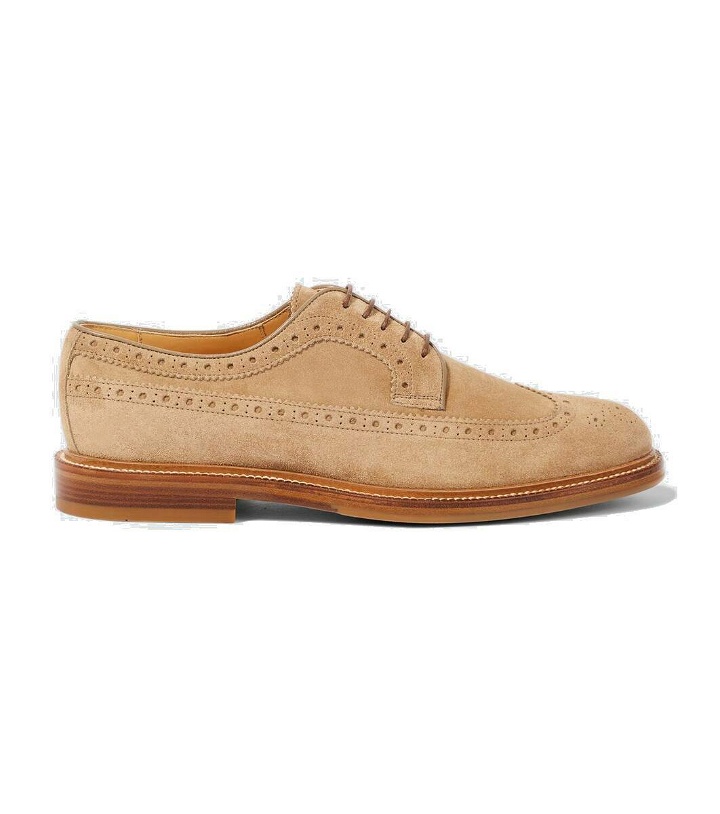 Photo: Brunello Cucinelli Suede longwing brogues