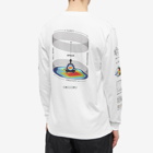 Space Available Men's Long Sleeve Making Space Effect T-Shirt in White