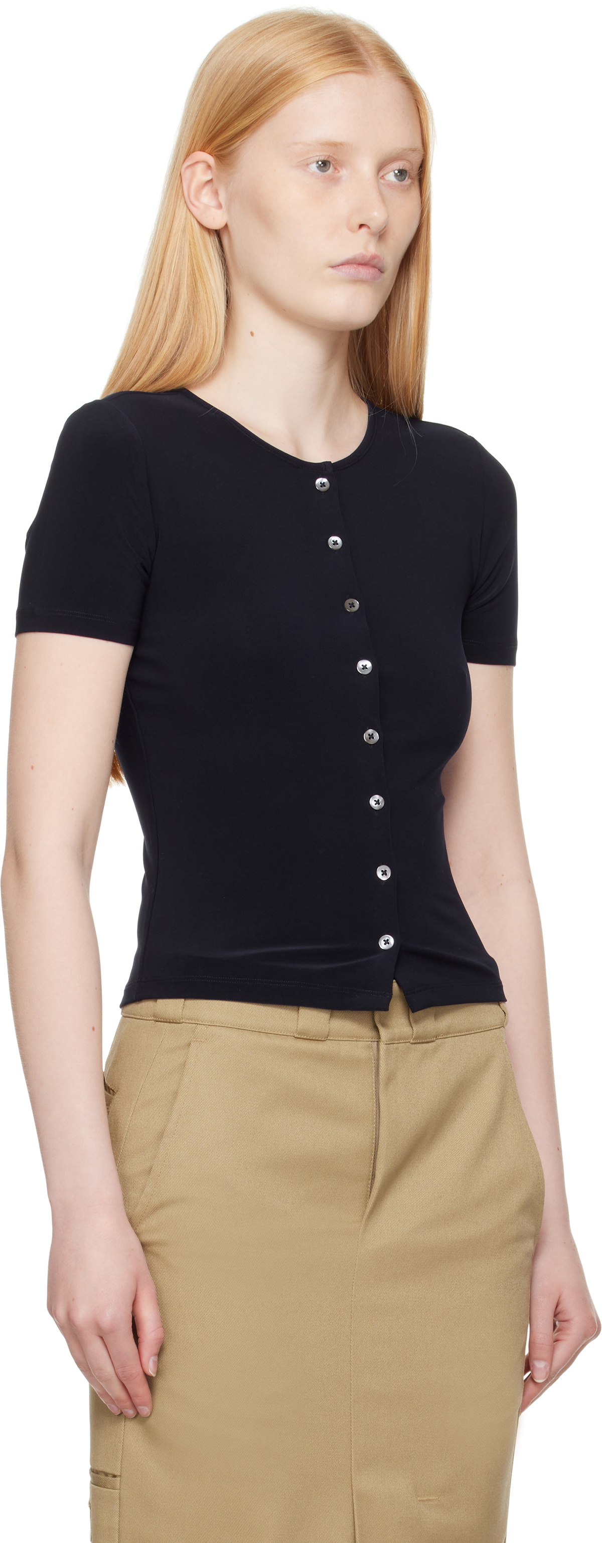 Sandy Liang Navy Ella Cardigan