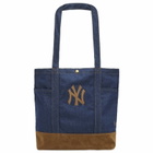 New Era New York Yankees Suede Denim Tote Bag in Blue 