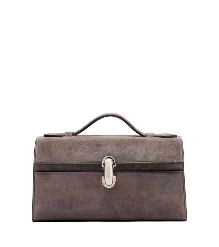 Photo: Savette Symmetry Pochette Small suede top-handle bag